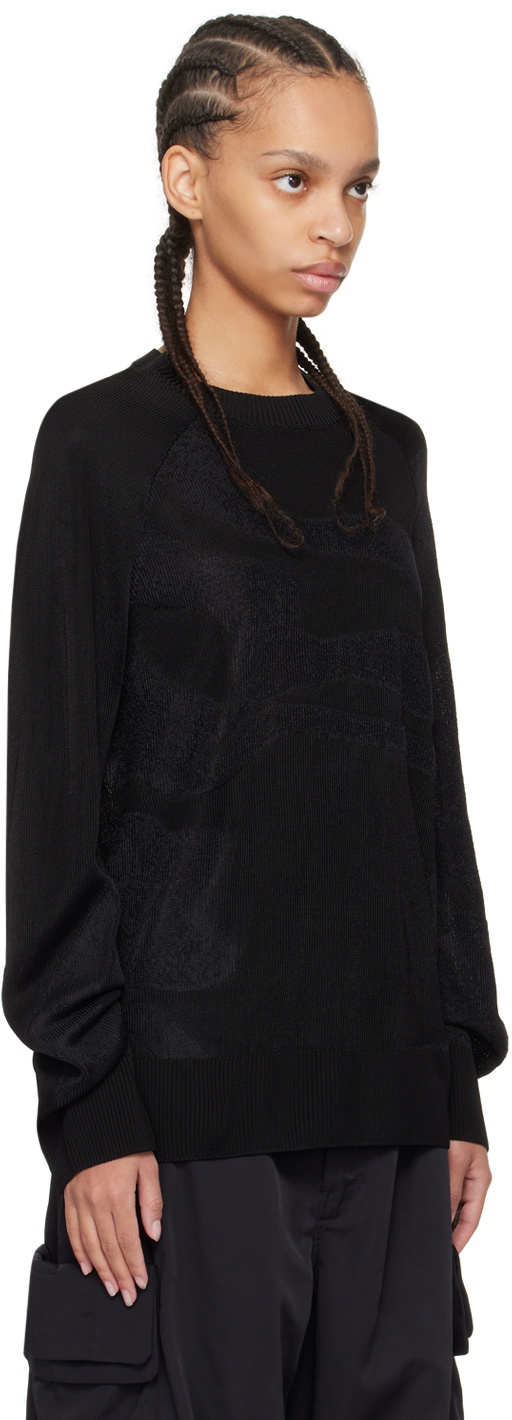 Y-3 Black Jacquard Sweater