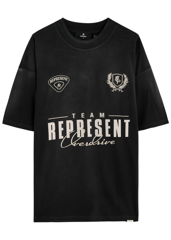 Photo: Represent World Championship Printed Cotton T-shirt Black