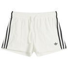 Adidas Women's Terry Towel Shorts in Off White