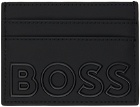 BOSS Black Appliqué Card Holder
