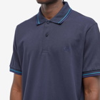 Fred Perry Men's Twin Tipped Polo Shirt - Made in England in Navy/Petrol Blue/French Navy
