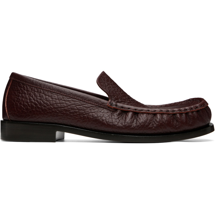 Photo: Dries Van Noten Burgundy Leather Loafers