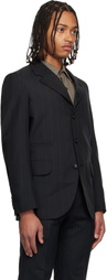 Comme des Garçons Homme Deux Black Dobby Stripe Blazer