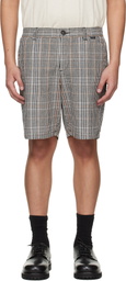 Barbour Off-White & Black Fife Checked Shorts