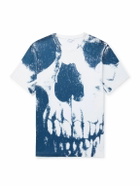McQueen - Printed Cotton-Jersey T-Shirt - Blue