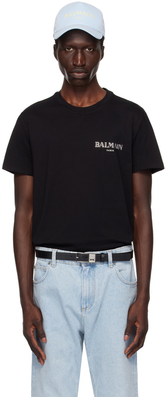 Photo: Balmain Black Vintage 'Balmain' T-Shirt