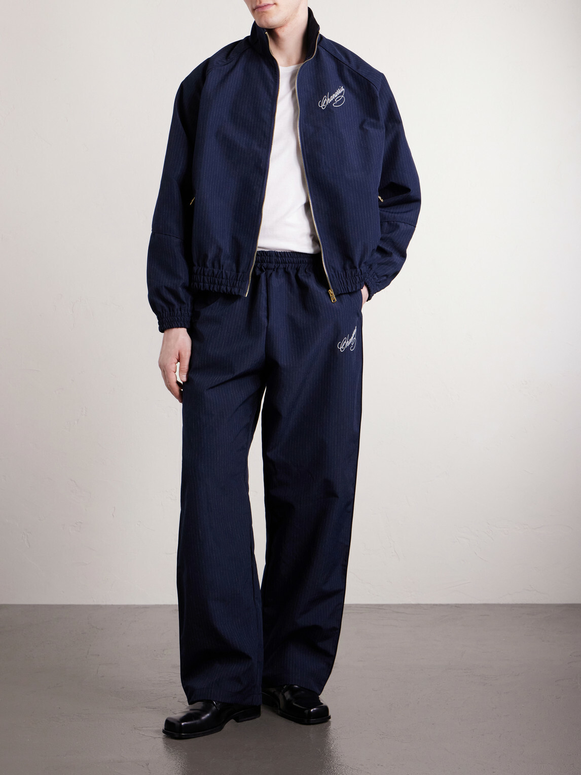 Willy Chavarria - Ruff Rider Logo-Embroidered Shell Track Jacket - Blue