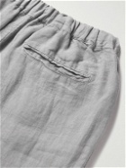 Massimo Alba - Key West Straight-Leg Pleated Linen Drawstring Trousers - Gray