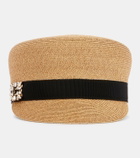 Roger Vivier Embellished paper hat