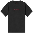Air Jordan Men's Wordmark Fleece T-Shirt in Black/Gym Red