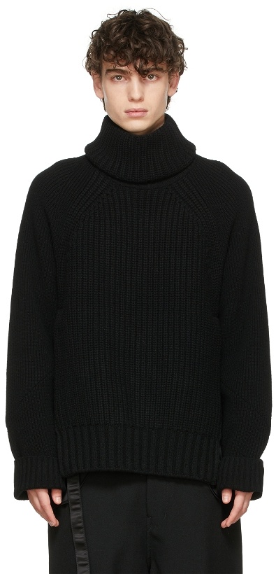 Photo: Sacai Black Wool Detachable Turtleneck Sweater