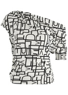 Diane Von Furstenberg Percy Printed Jersey top Black And White