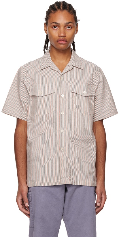 Photo: PS by Paul Smith Beige Striped Shirt