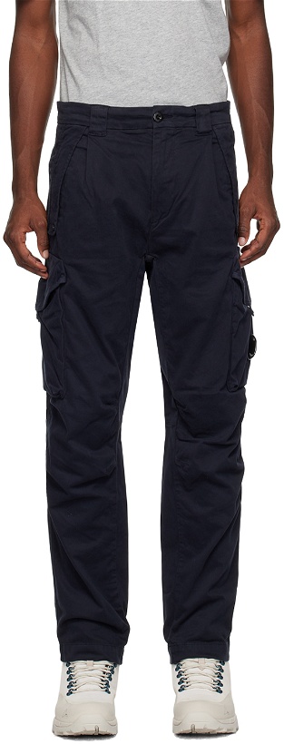 Photo: C.P. Company Navy Loose-Fit Cargo Pants