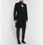 Alexander McQueen - Moleskin Coat with Detachable Striped Satin Liner - Men - Black