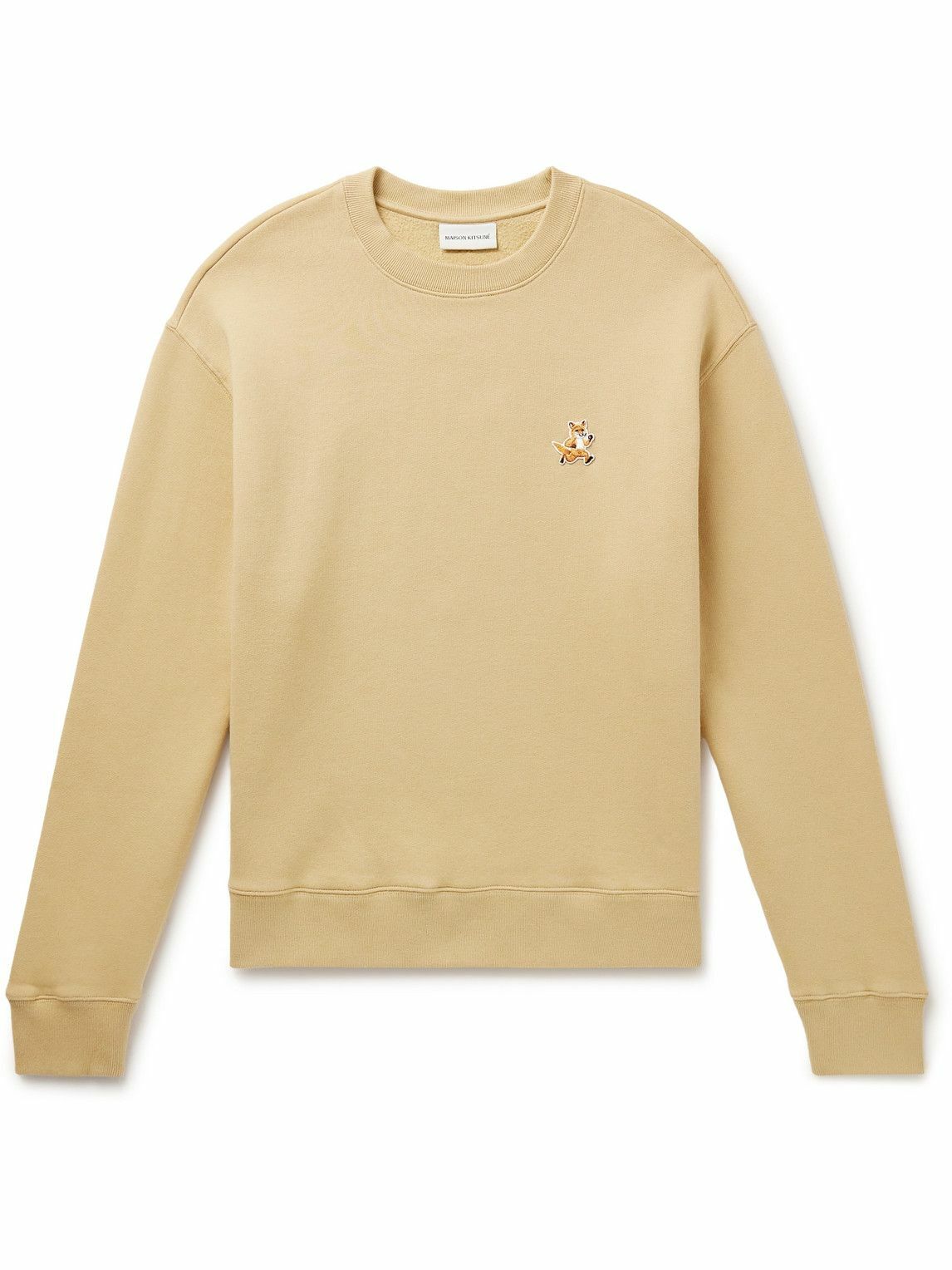 Maison Kitsuné - Speedy Fox Logo-Appliquéd Cotton-Jersey