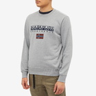 Napapijri Men's Logo Flag Crew Sweat in Grey