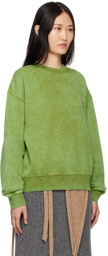 Andersson Bell Green Heart Overdyed Sweatshirt