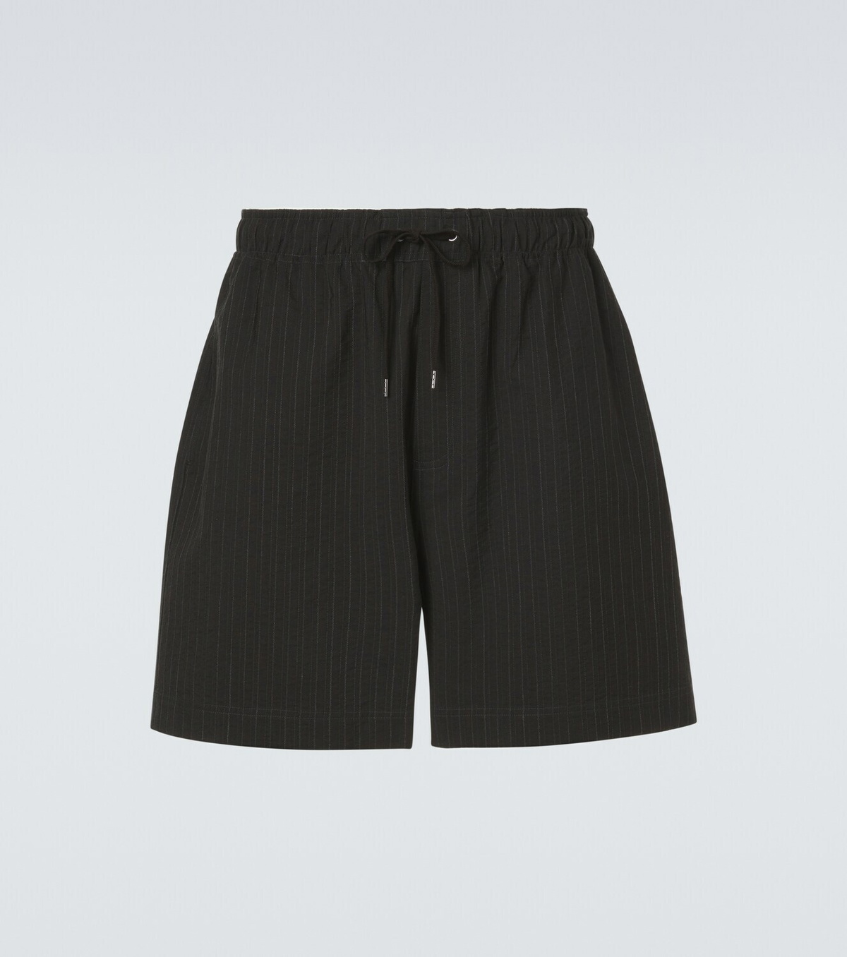 Studio Nicholson Starboard striped cotton and wool shorts
