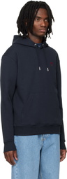 AMI Paris Navy Cotton Ami de Coeur Hoodie