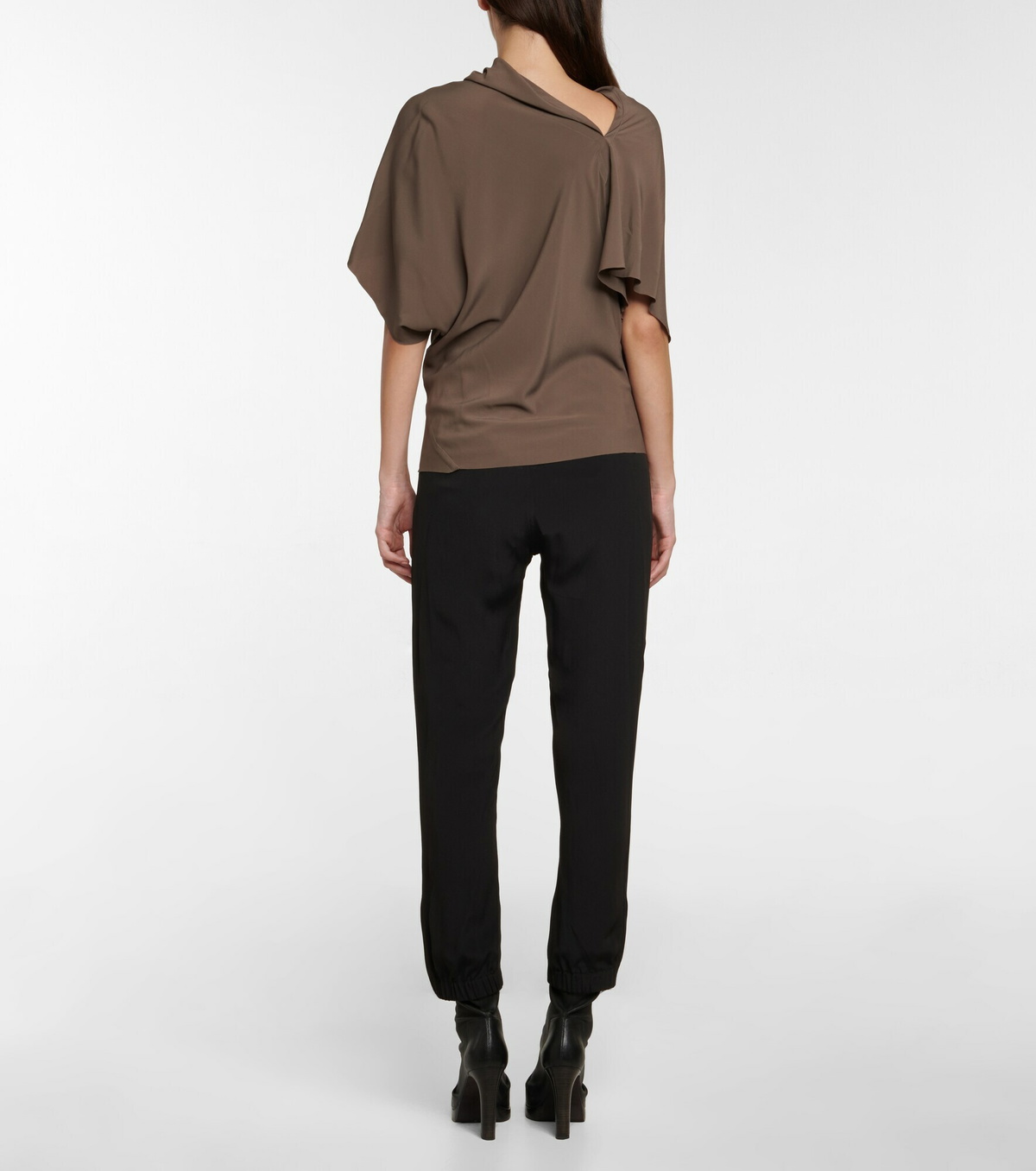Rick Owens - Seb asymmetric crêpe top Rick Owens