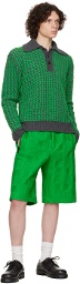 Bottega Veneta Green Insulated Shorts