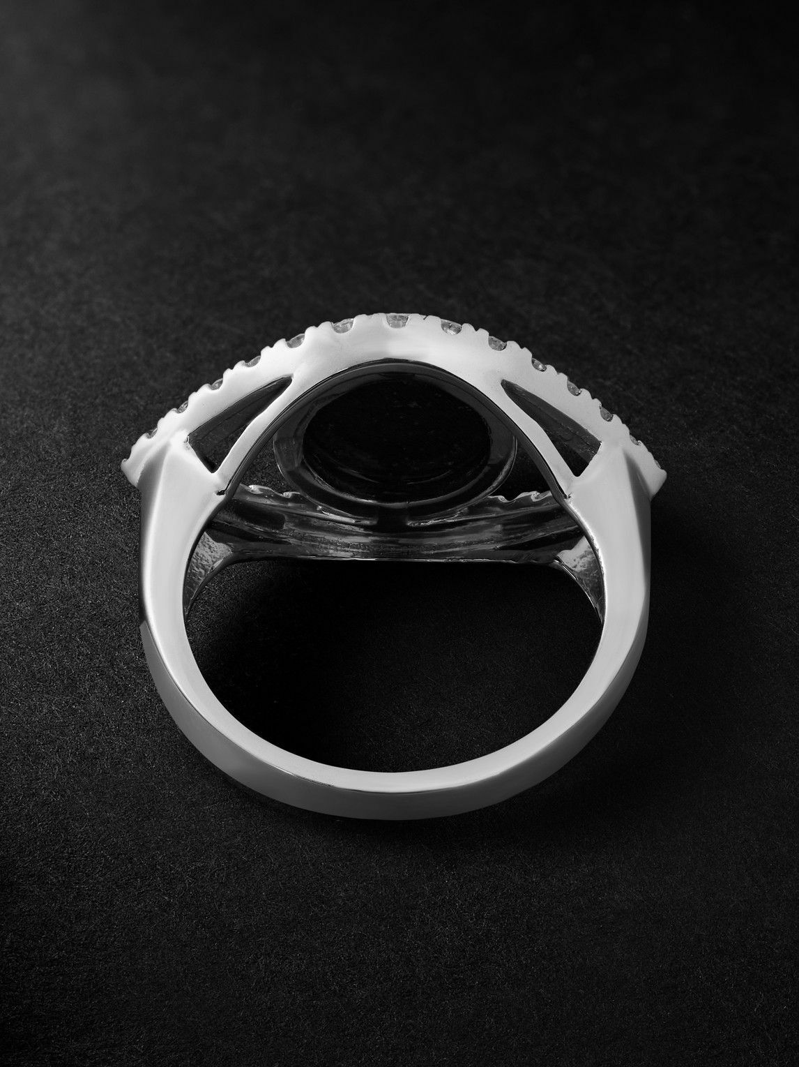 Jacquie Aiche - Eye Large White Gold Lapis Lazuli and Diamond Ring - Blue