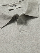 FEAR OF GOD ESSENTIALS - Logo-Print Cotton-Jersey Polo Shirt - Gray