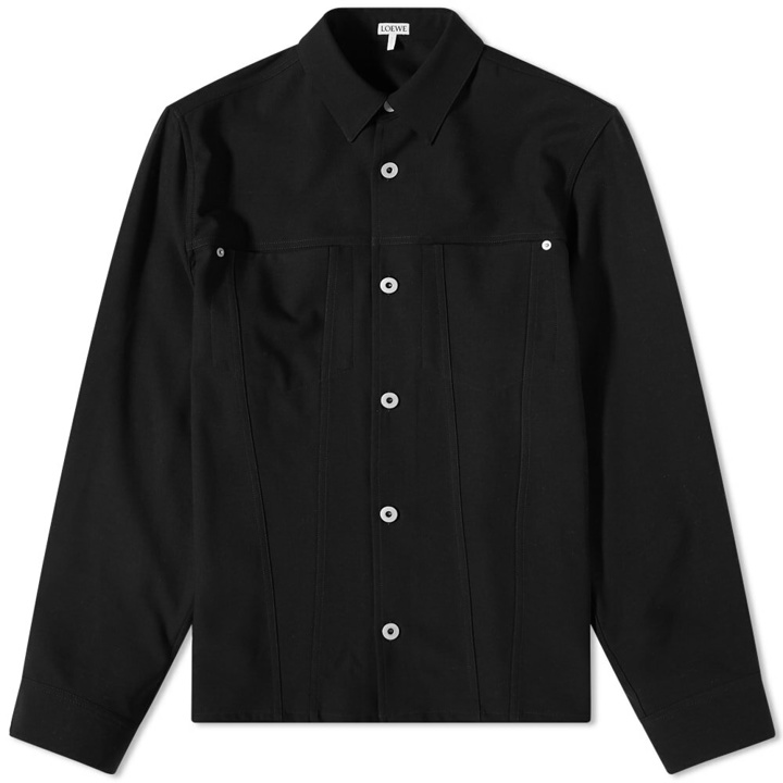 Photo: Loewe Men's Metal Button Overshirt in Black
