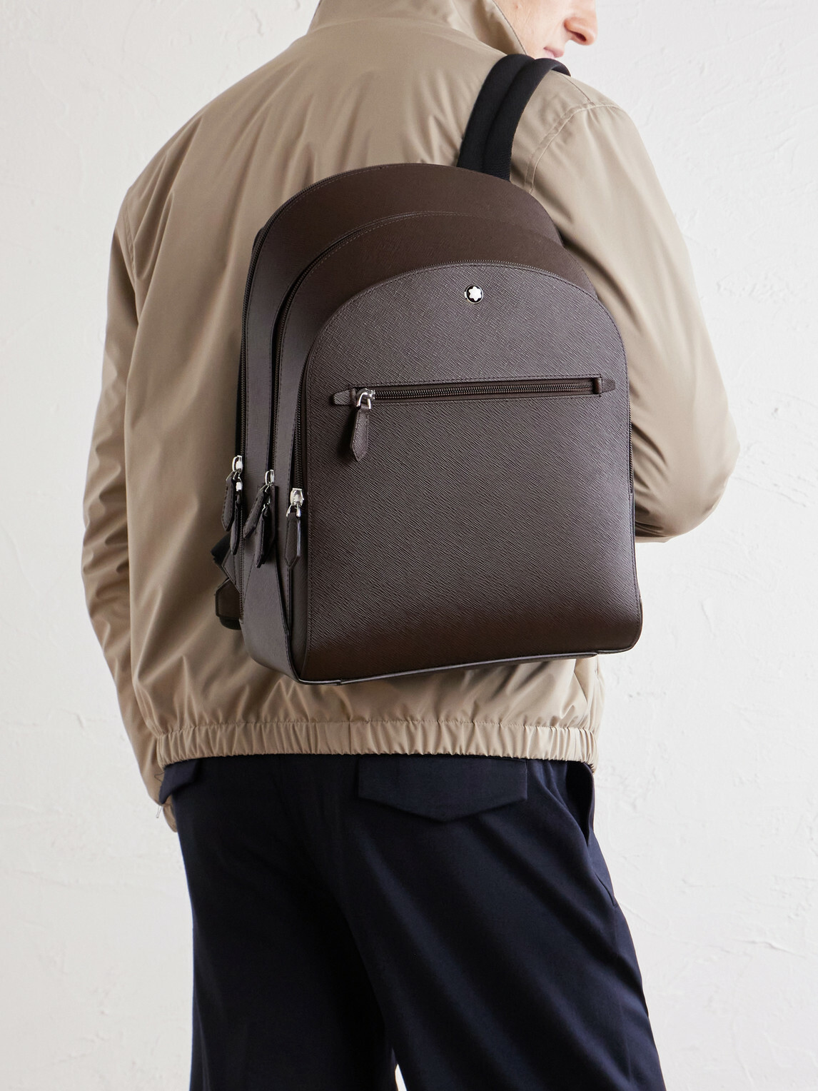 Montblanc - Logo-Appliquéd Textured-Leather Backpack