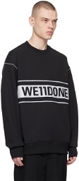 We11done Black Reflective Sweatshirt