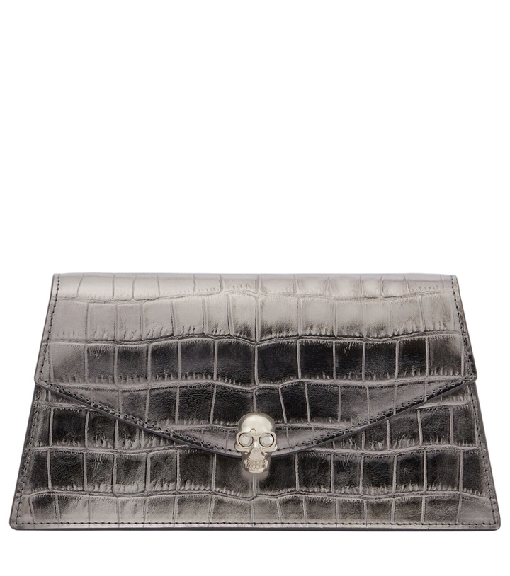 Photo: McQueen Skull Mini croc-effect leather clutch