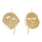 JW Anderson Gold Moonface Drop Earrings