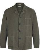 Massimo Alba - Florida Unstructured Linen-Gauze Blazer - Green