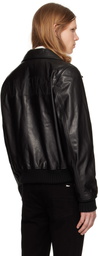 AMIRI Black Zip Leather Jacket
