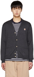 Maison Kitsuné Gray Fox Head Cardigan