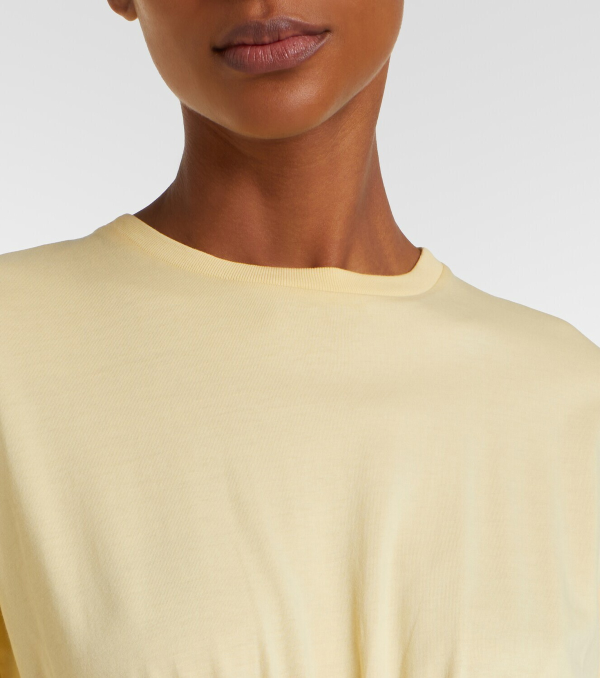 Toteme Gathered cotton jersey midi dress