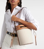 Tod's Kate Small canvas and leather bucket bag