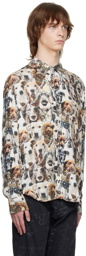 Martine Rose Brown Cats & Dogs Shirt