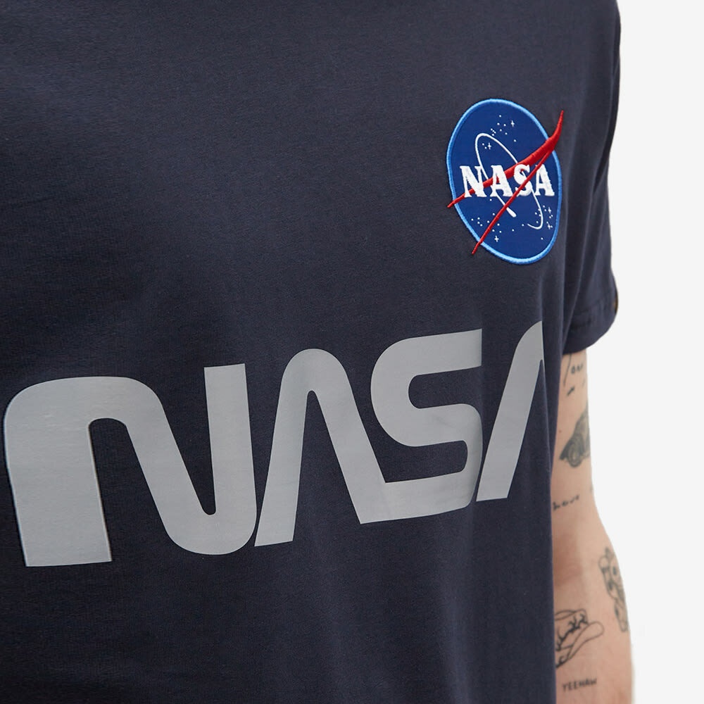 Alpha Industries T-Shirt NASA Reflective in Rep Alpha Men\'s Blue Industries