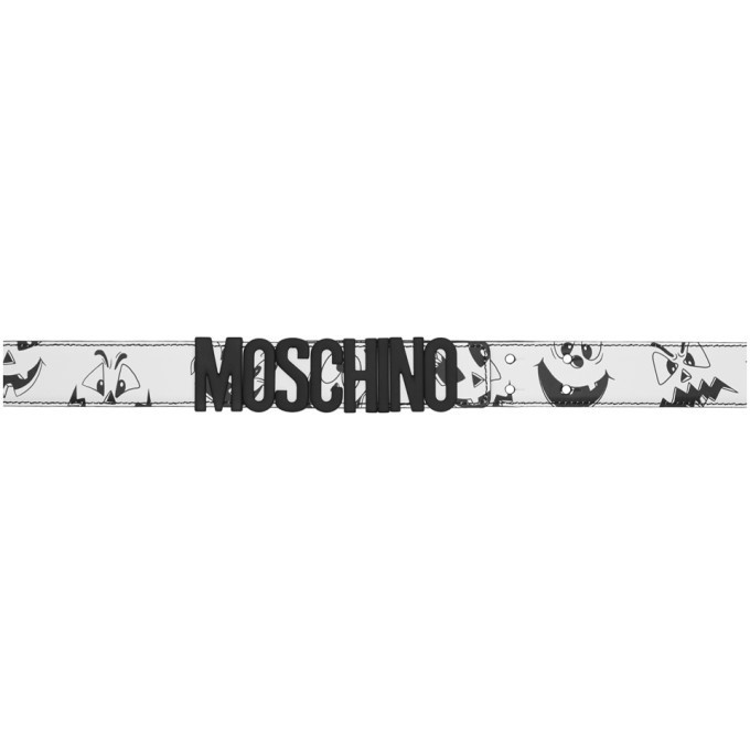 Photo: Moschino Black and White Pumpkin Faces Belt
