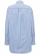 JW ANDERSON - Striped Cotton Poplin Peplum Drape Shirt