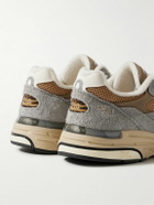 New Balance - 993 Suede and Nubuck-Trimmed Mesh Sneakers - Gray