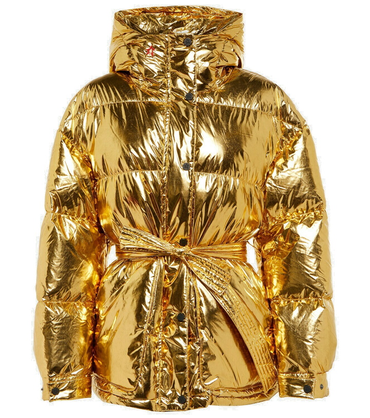 Photo: Perfect Moment Metallic belted down parka