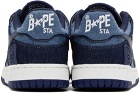 BAPE Indigo SK8 STA Denim Sneakers