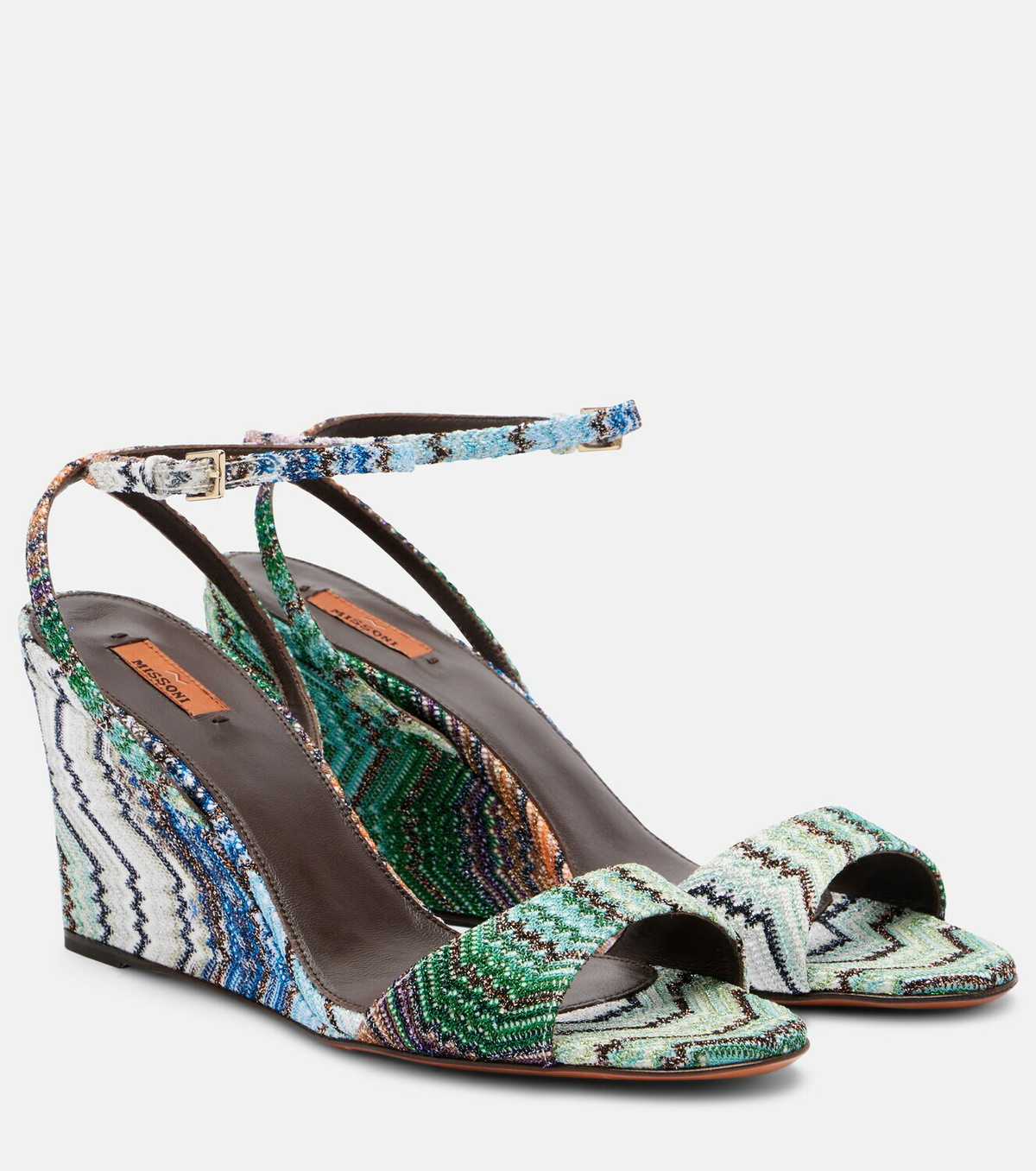Missoni Julia Zigzag lamé wedges