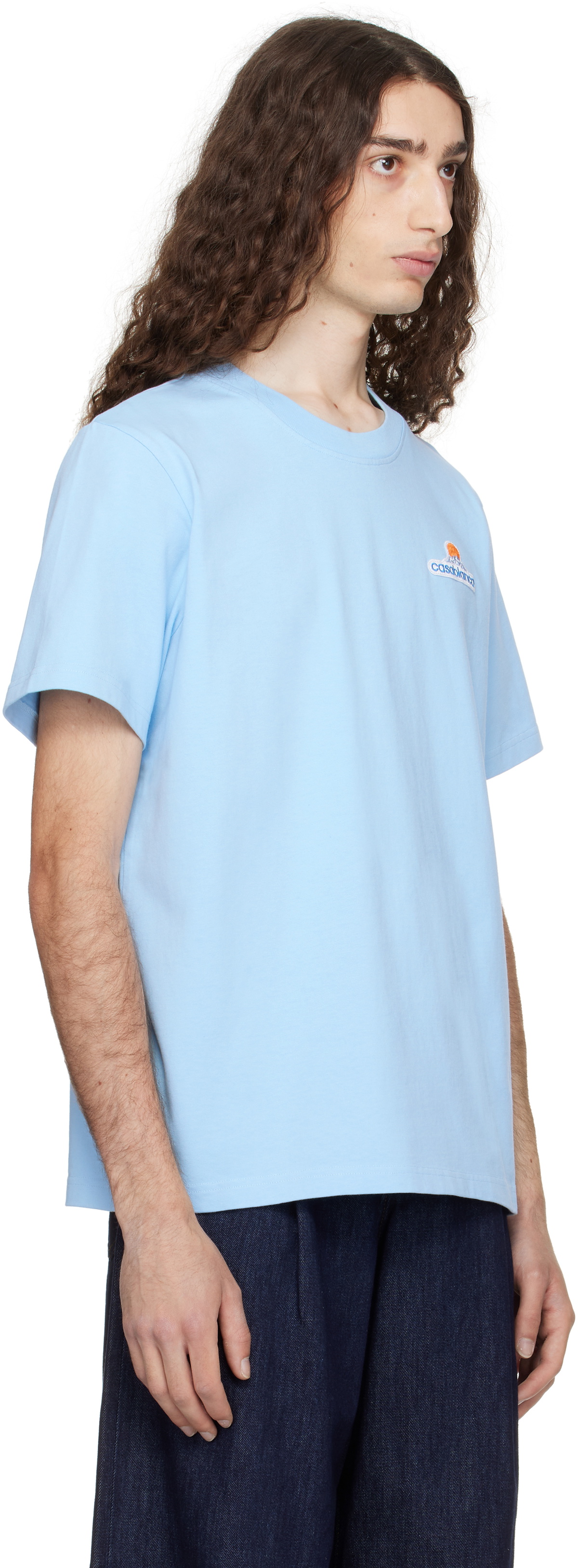 Casablanca Blue Montagne Patch T-shirt Casablanca