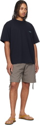 WOOYOUNGMI Gray Zip Detail Utility Shorts
