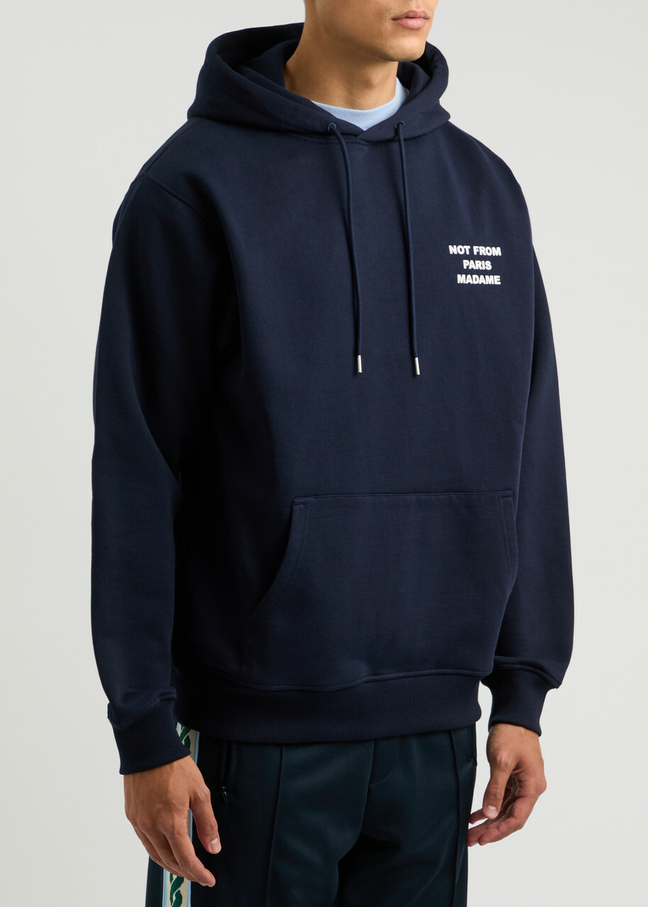 パーカー・フーディ Drole De Monsieur NFPM Printed Hoodie Navy HO101-NYNAVY DRÔLE DE Monsieur Nfpm Printed Hooded Cotton Sweatshirt Navy