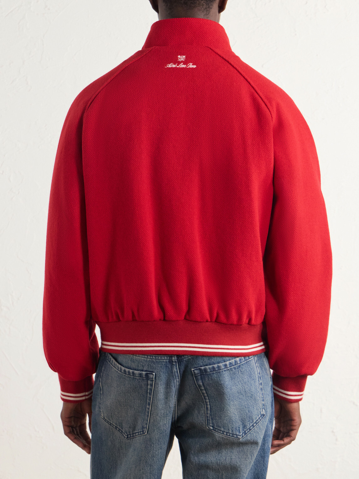 Aimé Leon Dore - Ny Highlanders Logo-Embroidered Wool-Blend Varsity Jacket - Red